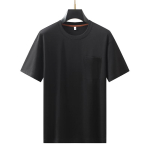 Meeste kerge puhta valge taskuga T-s&auml;rk - l&uuml;hikeste varrukatega, jahe ja trendikas suvine top 4XL black