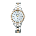SEIKO LUKIA Essential Collection Naiste P&auml;ikeseenergia ja Raadiojuhitav K&auml;ekell Mudel SSVV084 H&otilde;bedane Kuldne Maailm white