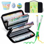 Ohuhu Akr&uuml;&uuml;lmarker Pintslit&uuml;&uuml;p 120 V&auml;rvi Otsene Tint L&auml;bipaistmatud Akr&uuml;&uuml;lv&auml;rvimarkerid Kahuku Seeria Komplektile, T&uuml;&uuml;p, Vesip&otilde;hised Pliiatsid, Kivi, Puit, Muna,
