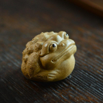Lilla savist teeloom &Otilde;nnelik k&auml;rnkonna kujuke Rikkuse Feng Shui kaunistused K&auml;sit&ouml;&ouml; Hiina Kung Fu teekomplekt Kunstidekoratsioon Kingitused (as the picture,6X5.3X4.2CM)
