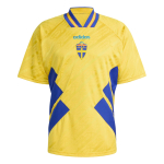Adidas 1994 Rootsi koduv&auml;ljaku V-kaelusega v&auml;rviplokkidega l&uuml;hikeste varrukatega jalgpallis&auml;rk meestele topsid JN3714 S