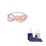 Swarovski Lifelong Bow S&otilde;rmused Naistele 55-Original Brand Box And Bag kuld
