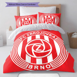 FC Zbrojovka Brno Voodipesu Tekikomplekt Tekikott Padjap&uuml;&uuml;r Kodu Kaunistus S&uuml;nnip&auml;eva Kingitus (1 * tekikott + 2 * padjap&uuml;&uuml;ri, ilma s&uuml;damikuta) 135x200cm