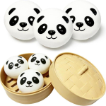 Armas sea-panda-pelmeeni squishy m&auml;nguasi aurutajaga, pehme taignapalli peo-kingitus stressi leevendav kingitus, Kawaii toidu pigistamism&auml;nguasjad beige