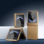 Galvaniseeritud teemantmustriga nahast &uuml;mbris Samsung Galaxy Z Flip 8 7 FE 6 5 4 3 jaoks, liigendi ja objektiivi kaitsega, karastatud kate Galaxy Z Flip 8 kuld