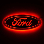 Ford D3LED Valgusauto Esikatte Embleem Pagasiruumi M&auml;rk Kleebised M&auml;rgi Kleebis Ford Fiesta Mustang Focus Fusion Explorer Kuga Ecosport 14.5X5.6cm punane