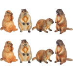 8 tk marmoti kujuke marmoti skulptuur marmoti p&auml;ev kingitused marmoti aiakuju muru kaunistus minilooma marmoti mudel armee roheline v&auml;rv