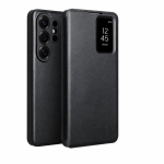Samsung Galaxy S26 / S26+ / S26 Ultra jaoks Ehtne Nahast Nutikas Klapp&uuml;mbris Kerge Telefonikate Smart View funktsiooniga S26 seeriale Galaxy S26 Ultra must