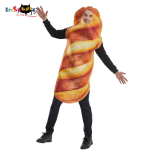 Eraspooky Unisex Leivakott Baguette Kost&uuml;&uuml;m Cosplay T&auml;iskasvanutele Toidu Tuunika Hallowee J&otilde;ulu Karnevali Peo Kost&uuml;&uuml;m One Size brown