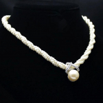 Fashion Big Faux Pearl Ripats Naiste Choker Kaelakee Statement Peo ehted