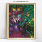 Teemanttikandid t&auml;isekraaniga liblikad 5d teemantmaaling t&auml;ispuuritud &uuml;mmargune liblikas 20X30