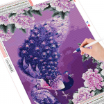 Teemanttikandid t&auml;iskomplekt Paabulind Teemant Loomade Teemantmaaling &Uuml;marate kividega piltidega 20X30CM