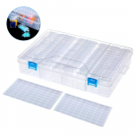 L&auml;bipaistvast plastikust teemant-hoiukarp koos l&auml;bipaistva teemanttikandiga maaliga Pack of 64