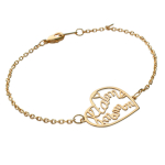 Les Tr&eacute;sors De Lily [H6226] - kullaga kaetud k&auml;ev&otilde;ru  I love you Mom  ​​kullaga - 21x19 mm kuld