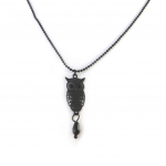 Les Tr&eacute;sors De Lily [M5667] - Collier Cr&eacute;ateur 'Carmen' noir (chouette) must