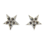 7bis [Q6141] - K&auml;sitsi valmistatud k&otilde;rvar&otilde;ngad 'Une Etoile est N&eacute;e' h&otilde;bevalge - 5x5 mm valge