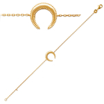 Les Tr&eacute;sors De Lily [Q6608] - kullatud k&auml;ev&otilde;ru  Luna  kuld - 13x13 mm kuld