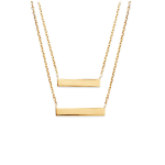 Les Tr&eacute;sors De Lily [Q8149] - kullatud topeltkaelakee  Identity  - 40 ja 45 cm kuld