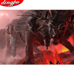 5D-teemantmaal, t&auml;ispuurimine, &uuml;mmargune teemanttikandid, maastik kodukaunistus teemantkunst 20X30CM