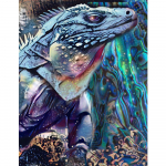 Teemanttikandid Abstraktne krokodill t&auml;isruudukujuline uus saabumine 3D DIY teemantmaal Bohemia loomapilt kivist seinakunstist Full Round 20X30CM