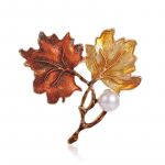 Blucome kvaliteetne vahtralehest pross Luksuslik vasest pross naistele pulmapeole Hijab Pins punane