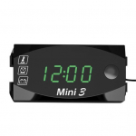 Universaalne elektrooniline kella termomeeter voltmeeter IP67 3 in 1 12 V elektrooniline m&otilde;&otilde;tur mootorrattale Green Light