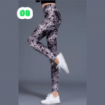 Mood Naiste kamuflaažiprintimine Jooga s&auml;&auml;rised T&uuml;druk &otilde;hukesed k&auml;rbitud p&uuml;ksid K&otilde;rge elastsusega k&otilde;hn vabaaja p&uuml;ksid Daam One Size (50-70 kg) hall v&auml;rv/must