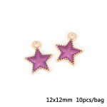 5/10 tk emaili sulamist Star Planet Moon Charms ripats DIY k&auml;sit&ouml;&ouml; ehteid 03 roosa