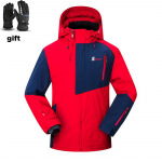 Meeste suusajope Talvine v&auml;lisport Soe suusa- ja lumelauajoped Meeste tuulekindel veekindel paks kapuutsiga lumemantel S