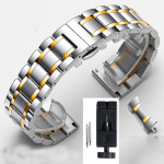 Kellarihm 22 mm roostevabast terasest k&auml;ev&otilde;ru Master Crescent 12/13/14/15/16/17/18/19/20/21/22 mm rihma jaoks 21mm kuld/h&otilde;be