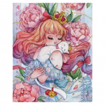 5D isetehtud teemantmaal koomiks T&uuml;druku portree ristpistes komplekt t&auml;ispuurtikandiga mosaiikkunst pilt kivide kaunistusest Full Round 20x30CM