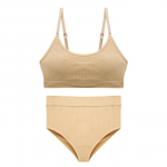 CINOON Seamless Tanks Tops Rinnahoidja Komplekt Naiste Aluspesu Juhtmevaba Rinnahoidja Crop Top Naiste K&otilde;rge v&ouml;&ouml;kohaga alusp&uuml;ksid Pehme Bralette Pesu M valge