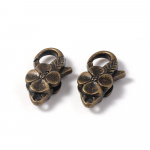 10 tk/partii Antiikh&otilde;bedase lillega homaari haakekonksud kaelakee k&auml;ev&otilde;ru keti jaoks DIY ehete tarvikute leiud 26 * 15 mm