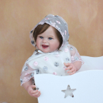 BZDOLL 55cm 3D-v&auml;rviga Naha n&auml;htavad veenid Silikoonist Reborn Baby Doll M&auml;nguasi Elutruu riidest keha naeratav printsess V&auml;ikelapse Bebe t&uuml;drukute kingitus 55cm 3D-paint Skin Doll