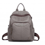 Kvaliteetne ehtsast nahast naiste seljakott vabaaja kolledži seljakott, suure mahutavusega reisiseljakott koolikotid teismelistele t&uuml;drukutele kiltkivi hall v&auml;rv