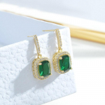 CMM Petite Vintage smaragdv&auml;rvi tsirkooniumoksiidist k&otilde;rvar&otilde;ngad Korea moeehted smaragdroheline