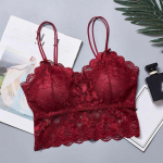 Moodne seksikas varrukateta vest, heegeldatud p&auml;itsetega pitsist p&uuml;ksid, rihmaga Bralette rinnahoidja Cami Crop top One size