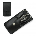 G&Ouml;SOL 4-piece Manicure Set in Leather Case, Made in Germany