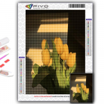 Populaarne 5D isetehtud ristpistes lilled Tulbid Maalimine T&auml;ispuur-ristpistes k&auml;sit&ouml;&ouml;komplekt Seinakleebis Kodukaunistus Full Round 20X30CM