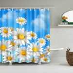 Jaapani stiilis kirsi&otilde;ied punased roosid du&scaron;ikardinad vannitoakardinad Frabic veekindel pol&uuml;ester konksudega vannitoakardin 180*200CM