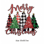 H&auml;id j&otilde;ule Triikimine Kleebised Kunst Kratid Kuumuspress Appliediga kapuutsid Isetehtud riided Kleebised Parches Ropa plaaster riietele 22x20.7cm