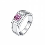 BagueRingen meeste 925 sterlingh&otilde;bedast s&otilde;rmuse imitatsiooniga 1-karaadine D-COLOR Moissanite teemant-ehete luksuslikud s&otilde;rmused suurus 7-12 9 roosa