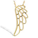 Les Tr&eacute;sors De Lily [R1695] - kullatud  Angel Wings  kaelakee - 25x10 mm kuld