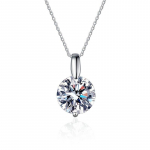 Moissanite kaelakee 925 Sterling H&otilde;be, 2 kate &uuml;mmargune l&otilde;igatud teemant Solitaire ripats kaelakee naistele kingituseks ehted 45cm