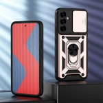 Armor p&otilde;rutuskindel k&otilde;va &uuml;mbris Samsung A54 5G A14 A13 A04S liugkaamera objektiivi kaitse magnetr&otilde;nga hoidja telefoni kate Galaxy M23 5G M52 M13 jaoks for Samsung A14 5G roosa kuldne v&auml;rv