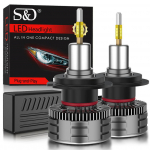 2tk H7 H11 LED auto esitule pirnid 360 vask projektori esilaterna jaoks 80000LM HB3 9005 HB4 9006 LED Hir2 9012 Turbo Auto 12V 6500K H7