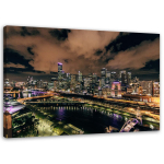 Feeby l&otilde;uenditr&uuml;kk, kaasaegne linn &ouml;&ouml;sel 60x40 pruun