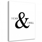 L&otilde;uendiprint Ma saan k&otilde;ike teha 40x60 must/valge