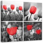 L&otilde;uendiprindiga Red Tulips Set 30x30 punane