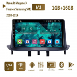 Androidi GPS-autoraadio Renault Megane 3 Fluence Samsung SM3 2008-2014 multimeediumipleieri jaoks DSP 1+16 GB